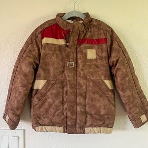 Disney Brown and Red Quilted Jacket Rebel Alliance Finn Poe damarian